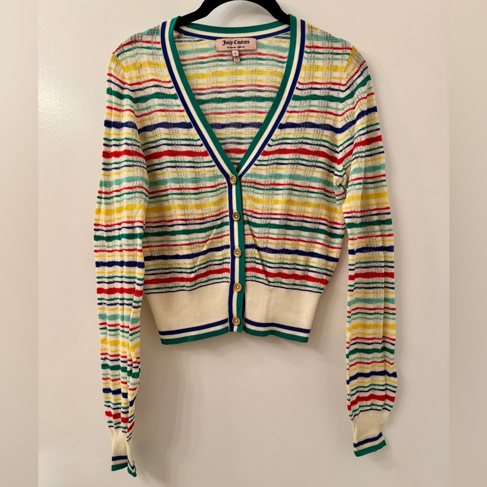 Juicy Couture Multicolor Striped Cardigan